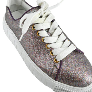 VERSACE | Purple Glitter Sneakers