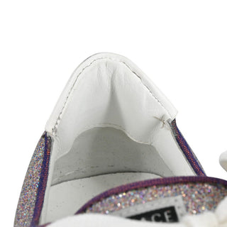 VERSACE | Purple Glitter Sneakers