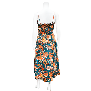 ULLA JOHNSON | Tropical Floral Delphine Midi Dress