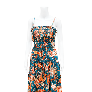 ULLA JOHNSON | Tropical Floral Delphine Midi Dress