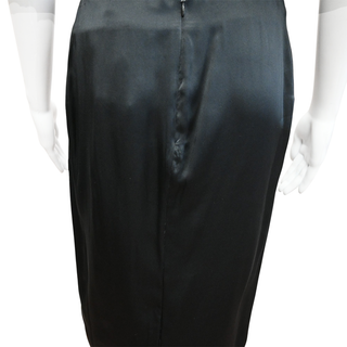 RALPH LAUREN | Satin Silk Faux Wrap Skirt