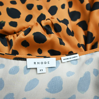 RHODE | Animal Spotted Wrap Mini Dress