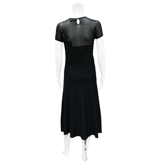 RALPH LAUREN | Black Midi Length Knit Dress