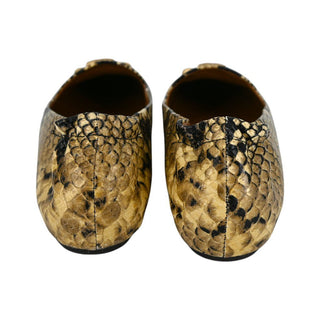 TORY BURCH | Eleanor Snake-Print Leather Medallion Loafers