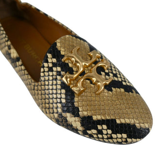 TORY BURCH | Eleanor Snake-Print Leather Medallion Loafers