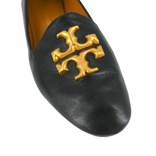 TORY BURCH | Eleanor Black Leather Medallion Loafers