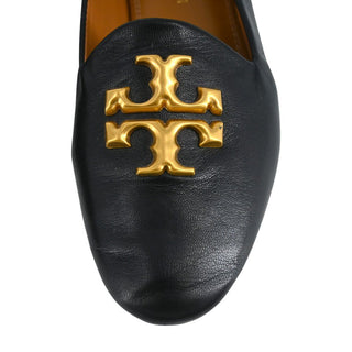 TORY BURCH | Eleanor Black Leather Medallion Loafers