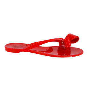 VALENTINO GARAVANI | Red Bow Jelly Thong Sandals