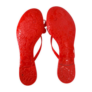 VALENTINO GARAVANI | Red Bow Jelly Thong Sandals