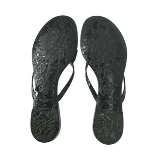 VALENTINO GARAVANI | Black Bow Jelly Thong Sandals