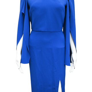 ROLAND MOURET | Cold Shoulder Midi Length Cocktail Dress