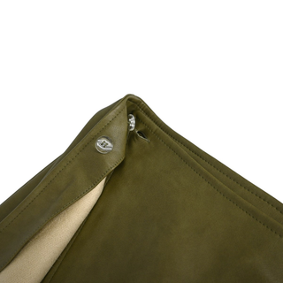 7 FOR ALL MANKIND | Olive Green Vegan Leather Wrap Skirt