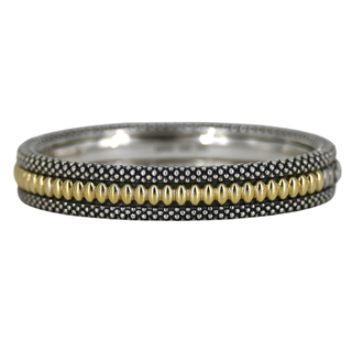 Two-Tone Sliding Caviar Bangle