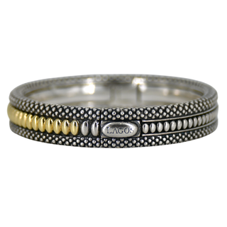 Two-Tone Sliding Caviar Bangle