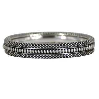 Two-Tone Sliding Caviar Bangle