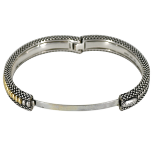 Two-Tone Sliding Caviar Bangle