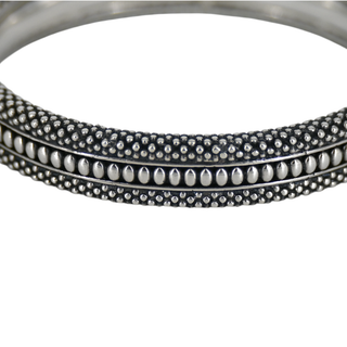 Two-Tone Sliding Caviar Bangle