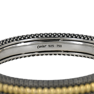 Two-Tone Sliding Caviar Bangle