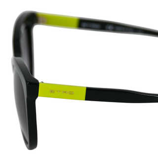 Black & Acid Green Colorblock Sunglasses