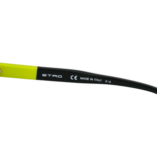 Black & Acid Green Colorblock Sunglasses