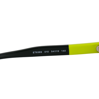 Black & Acid Green Colorblock Sunglasses