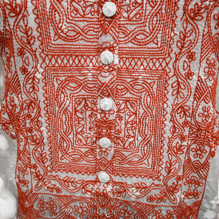 JOHNNY WAS | White & Red Embroidered Whisper Tunic