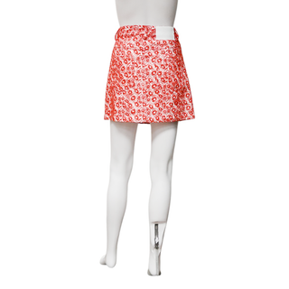 ROHE | Raspberry Red Embroidered Floral Skirt