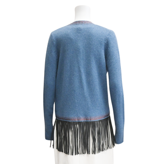 ZADIG & VOLTAIRE | Marla Leather Fringe Cashmere Cardigan