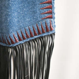 ZADIG & VOLTAIRE | Marla Leather Fringe Cashmere Cardigan