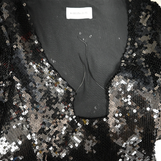 16ARLINGTON | Solaria Black Sequin Midi Dress