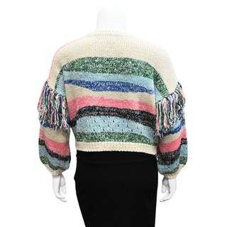 ELEVEN SIX | Zora Multicolored Fringe Knit Sweater