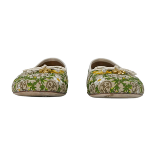 TORY BURCH | Floral Embroidered Monogram Flats