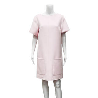 MICHAEL KORS COLLECTION | Pink Fleece Wool Blend Shift Dress