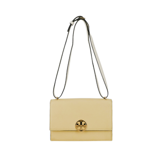 TORY BURCH | Pastel Yellow Logo Shoulder Bag