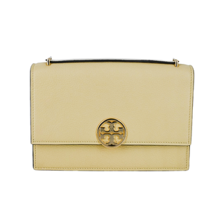 TORY BURCH | Pastel Yellow Logo Shoulder Bag