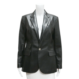 RALPH LAUREN | Black Leather Blazer