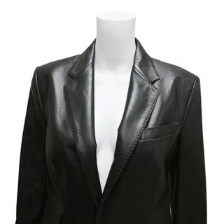 RALPH LAUREN | Black Leather Blazer