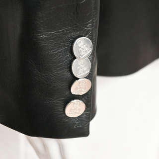 RALPH LAUREN | Black Leather Blazer