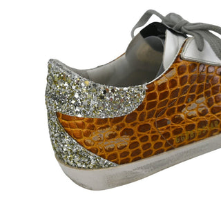 GOLDEN GOOSE | Glitter Embossed Super-Star Sneakers