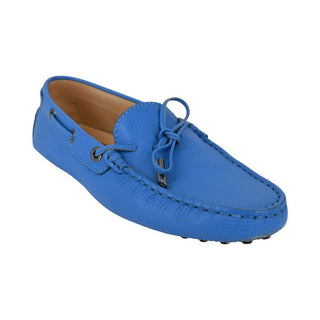 TODS | Blue Leather Grommet Loafers