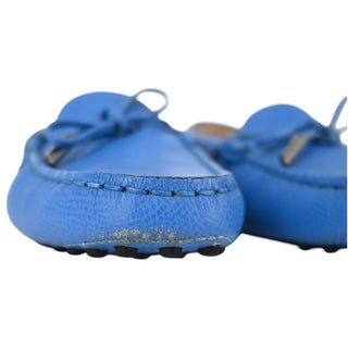 TODS | Blue Leather Grommet Loafers