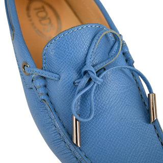 TODS | Blue Leather Grommet Loafers