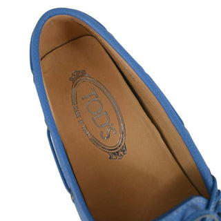 TODS | Blue Leather Grommet Loafers