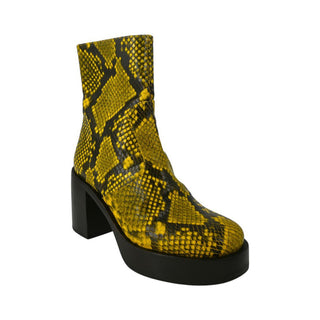 SIMON MILLER | Raid Snakeskin Embossed Platform Booties