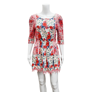 LOVESHACKFANCY | Novalie Embroidered Floral Mini Dress