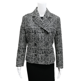 MICHAEL KORS COLLECTION | Plaid Double Breasted Blazer Coat