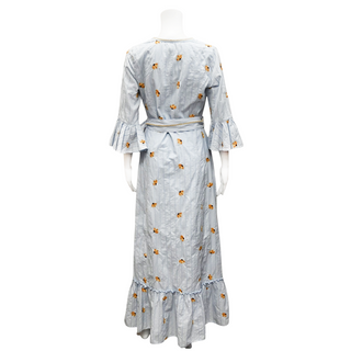 LUG VON SIGA | Floral Embroidered Belted Maxi Dress