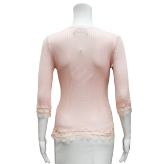 EMILIO PUCCI | Light Pink Rib-Knit Cardigan