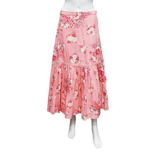 LOVESHACKFANCY | Floral Cotton Midi Skirt