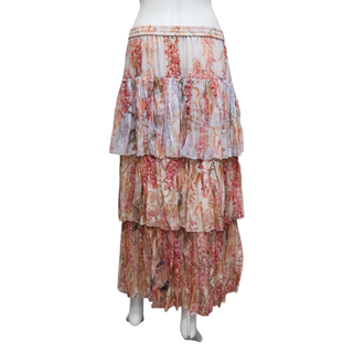 ZIMMERMANN | Botanica Tiered Silk Floral Skirt